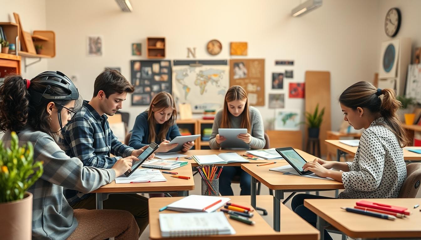 Students and educational resources in a modern learning environment