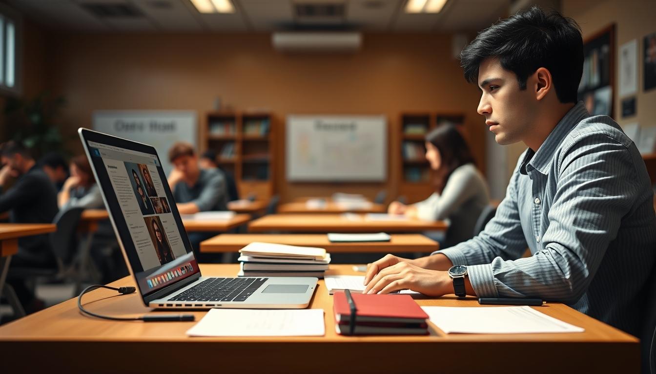 Student developing practical and academic skills