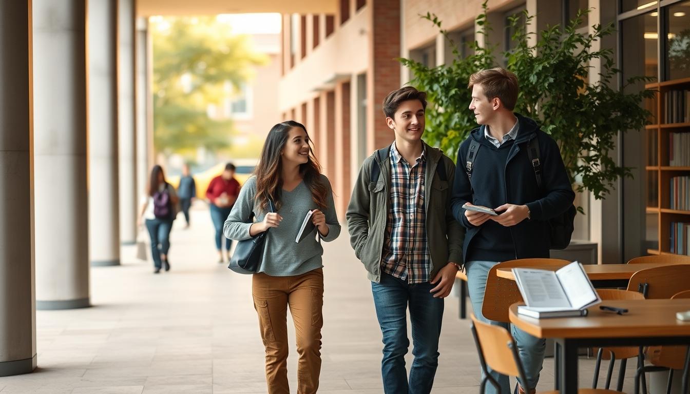 Modern university campus for students